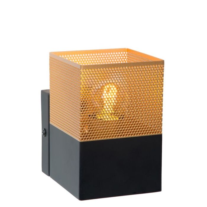 Zwarte wandlamp Renate, metaal