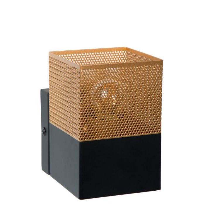 Zwarte wandlamp Renate, metaal