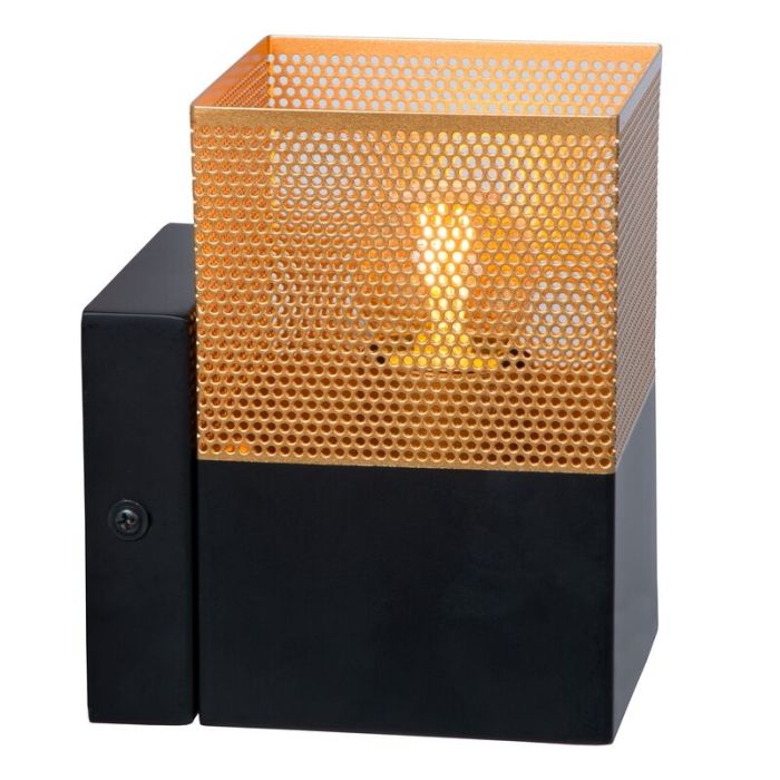 Zwarte wandlamp Renate, metaal
