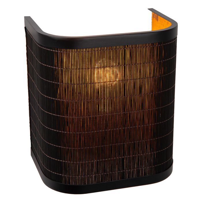 Bamboe wandlamp zwart, Tagalog