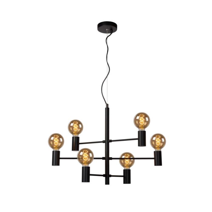 Zwarte hanglamp Leanne, metaal