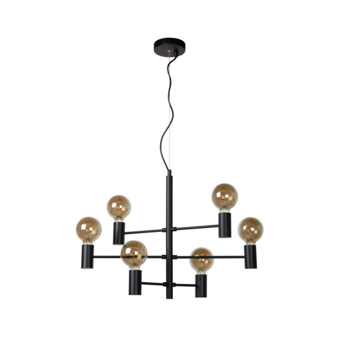 Zwarte hanglamp Leanne, metaal
