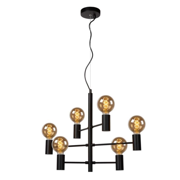Zwarte hanglamp Leanne, metaal