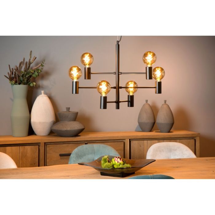 Zwarte hanglamp Leanne, metaal