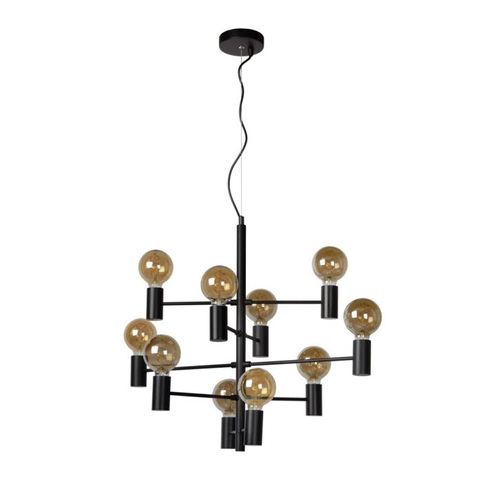 Zwarte hanglamp Leanne, metaal