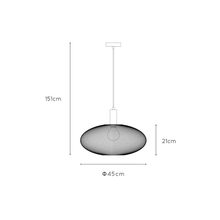 Gouden hanglamp Mesh, metaal