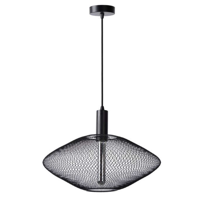 Zwarte hanglamp Mesh, metaal