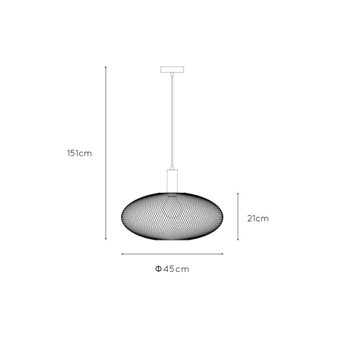 Zwarte hanglamp Mesh, metaal