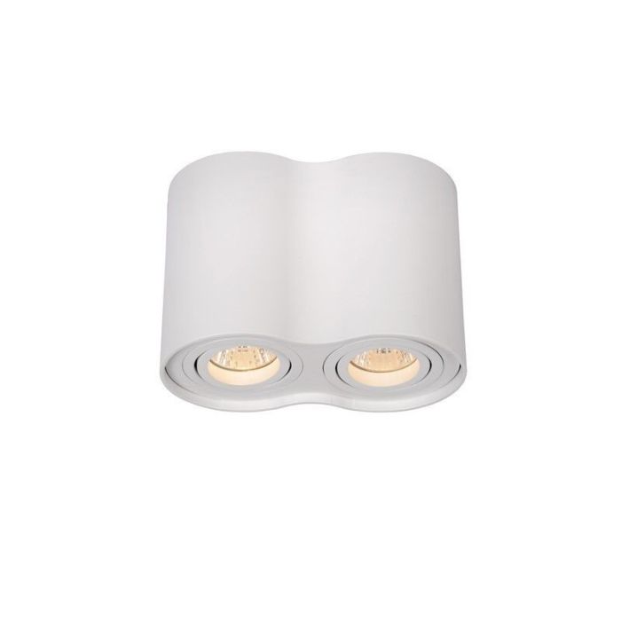 Witte plafondspot Tube, Ovaal
