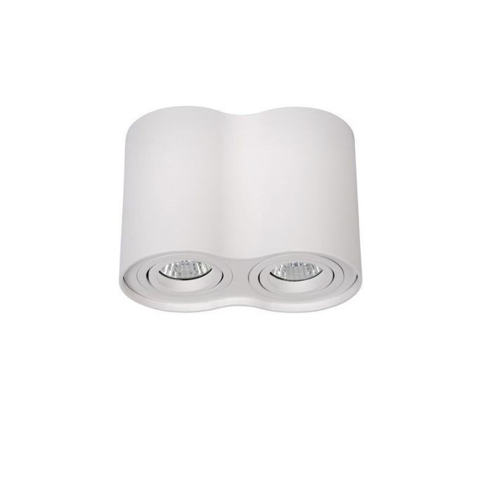 Witte plafondspot Tube, Ovaal