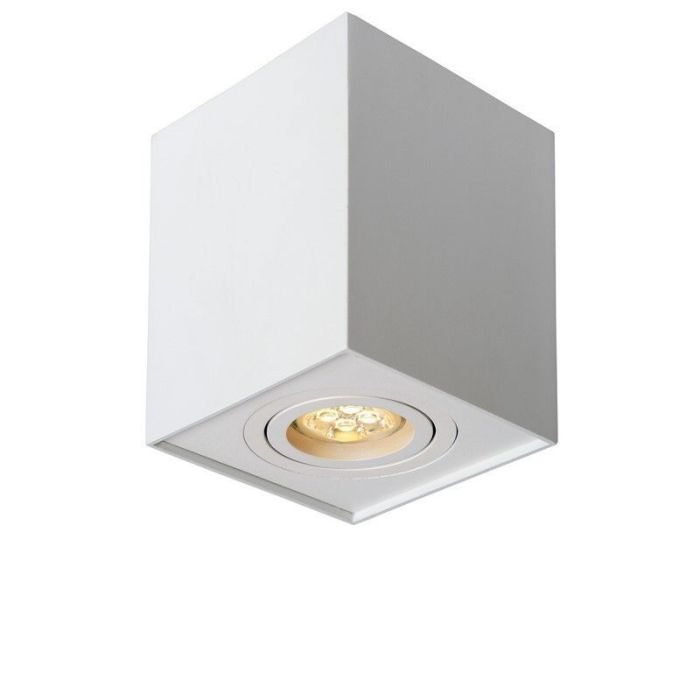 Witte plafondspot Tube, Vierkant