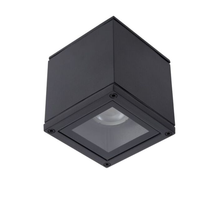 Zwarte plafondspot Aven, aluminium, IP65