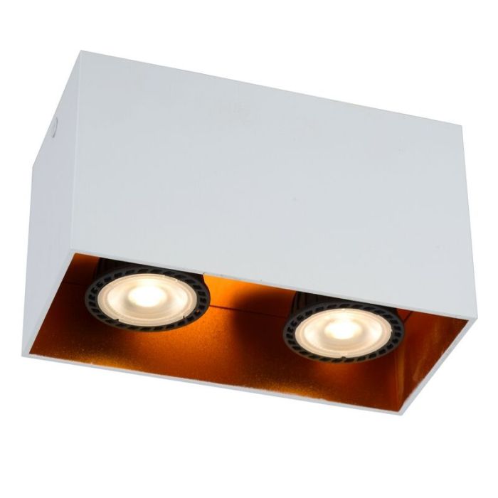 Witte plafondspot Bido, aluminium