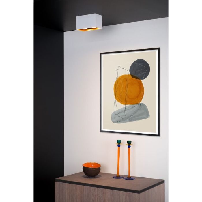 Witte plafondspot Bido, aluminium