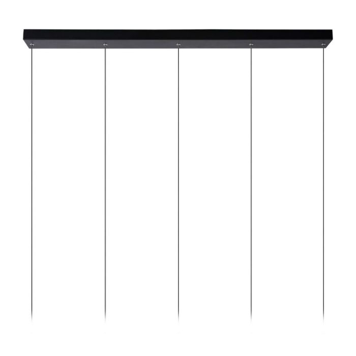 Zwarte hanglamp Tubule, aluminium