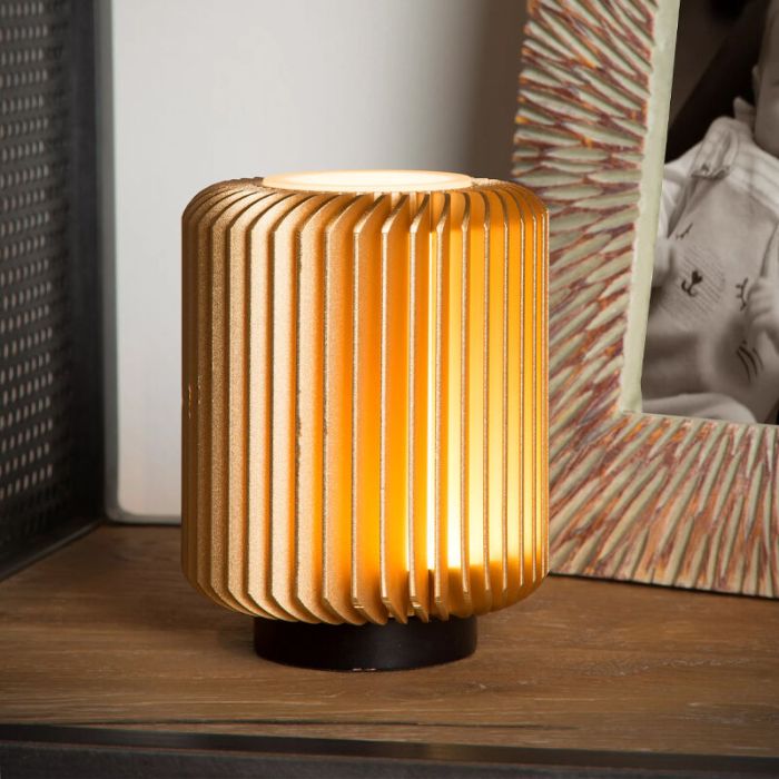 Gouden tafellamp modern, Turbin, 5W, 3000K LED, met schakelaar