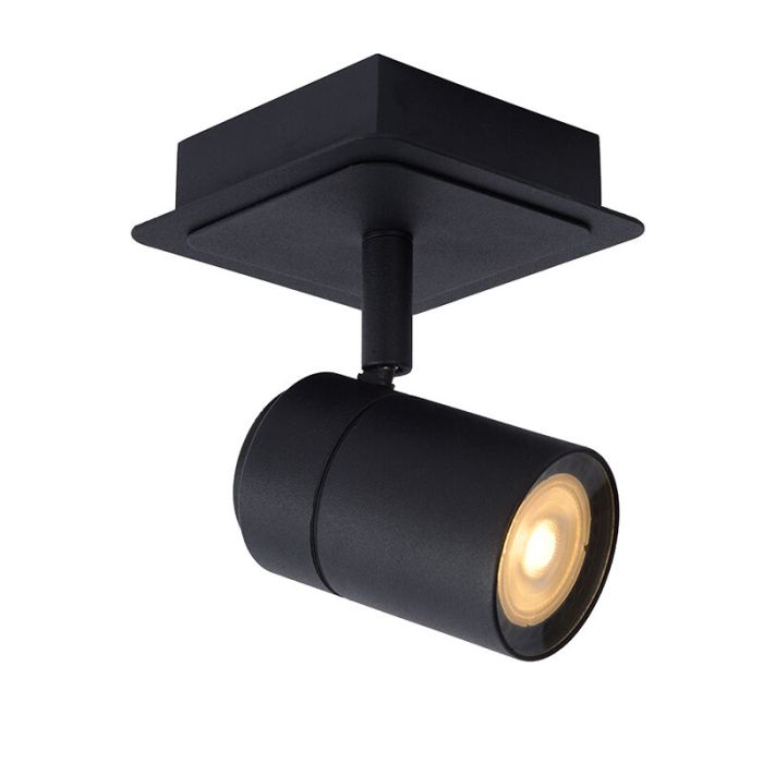 Zwarte moderne plafondlamp, Lennert, metaal, IP44