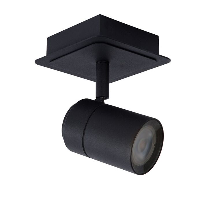 Zwarte moderne plafondlamp, Lennert, metaal, IP44