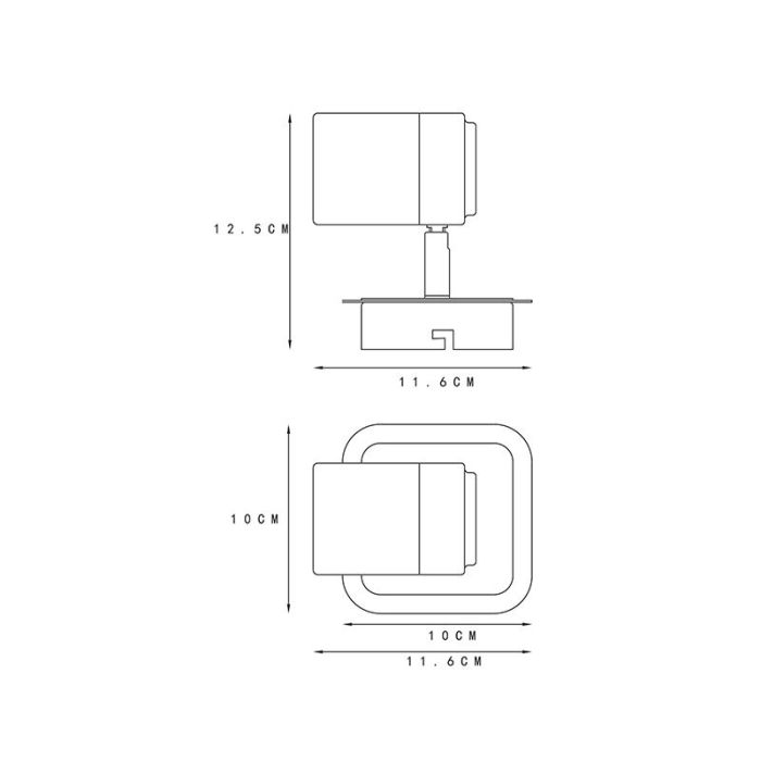 Zwarte moderne plafondlamp, Lennert, metaal, IP44