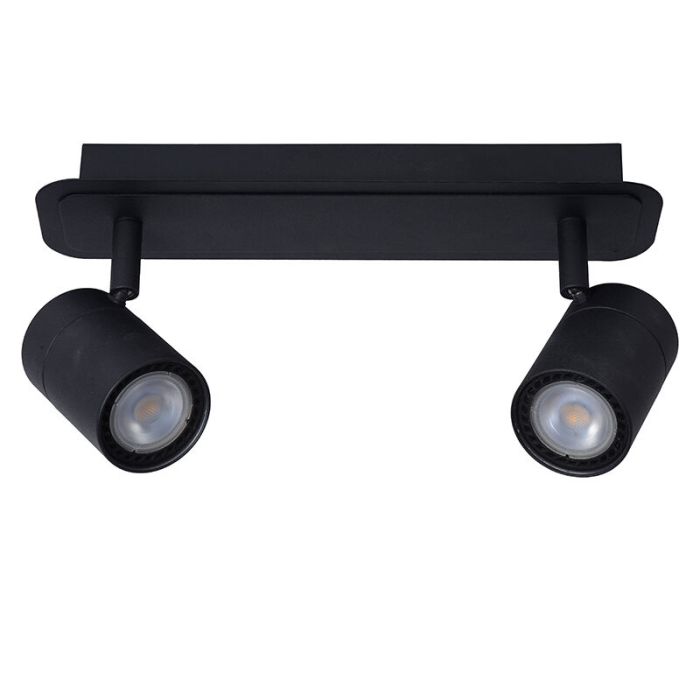 Zwarte moderne plafondlamp, Lennert, metaal, IP44