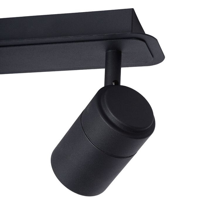 Zwarte moderne plafondlamp, Lennert, metaal, IP44