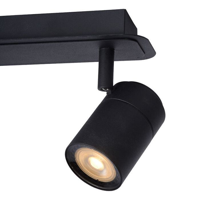 Zwarte moderne plafondlamp, Lennert, metaal, IP44