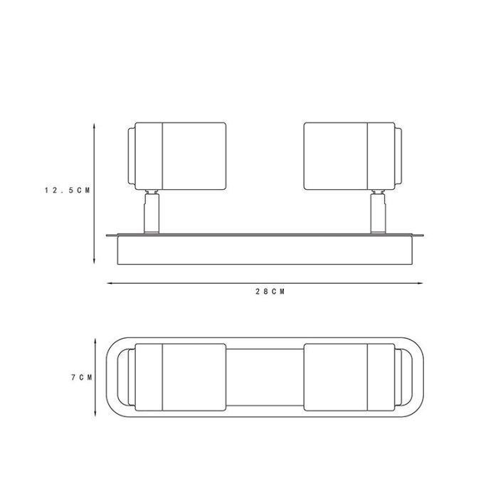 Zwarte moderne plafondlamp, Lennert, metaal, IP44