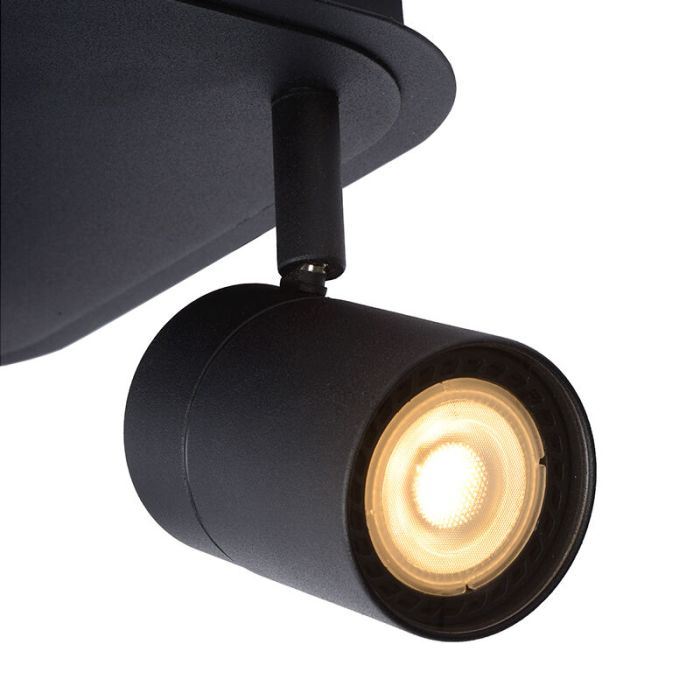 Zwarte moderne plafondlamp, Lennert, metaal, IP44