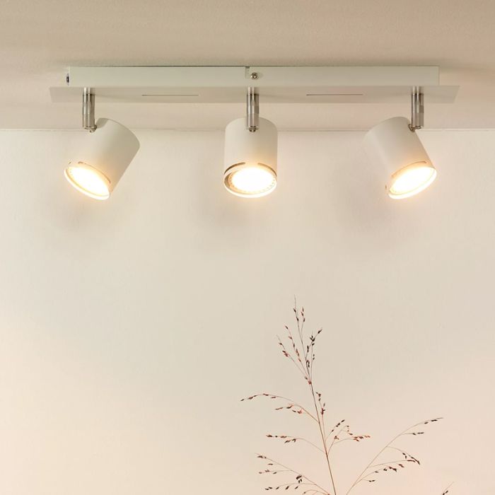 Moderne Rilou plafondlamp, 3 richtbare spotjes