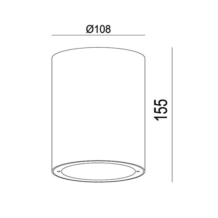 Zwarte opbouwspot modern, Volantis, IP54