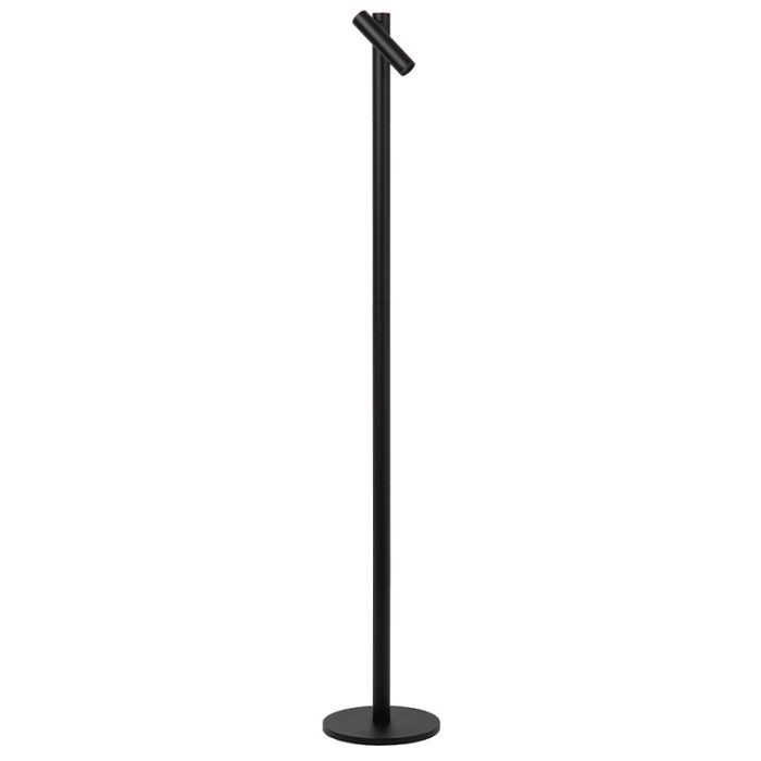 Zwarte oplaadbare vloerlamp modern, Antrim, 2,2W, 2700K LED, IP54, met touchdimmer