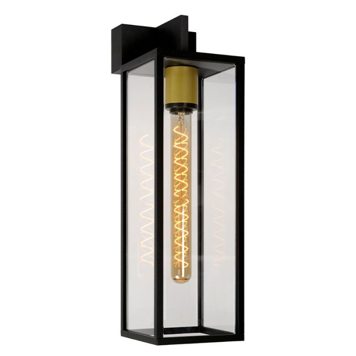 Zwarte buitenlamp landelijk, Laurens, IP54