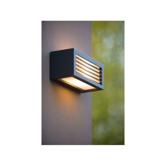 Antraciete wandlamp Dimo voor buiten, modern