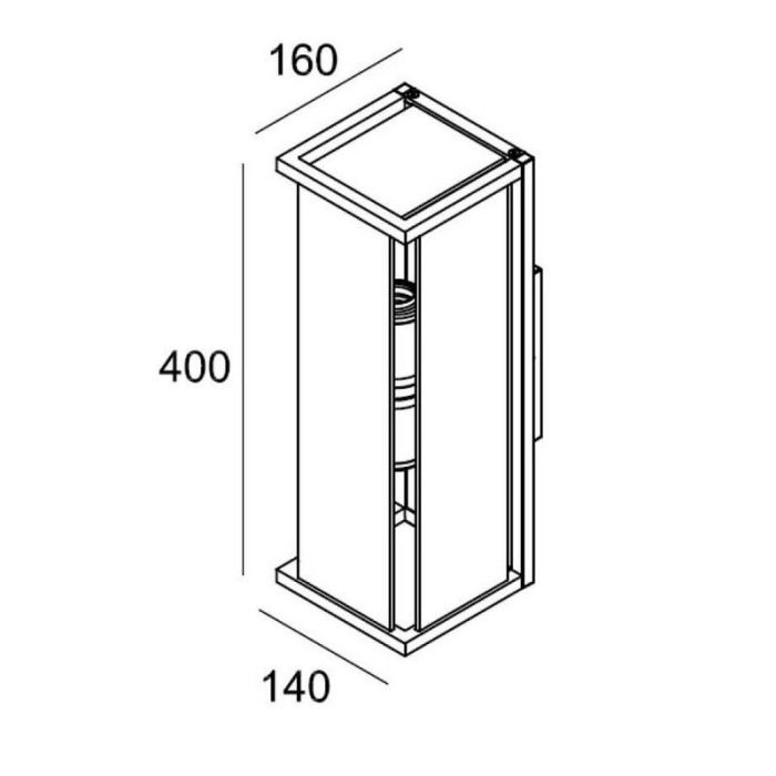 Design buitenlamp Claire, glas