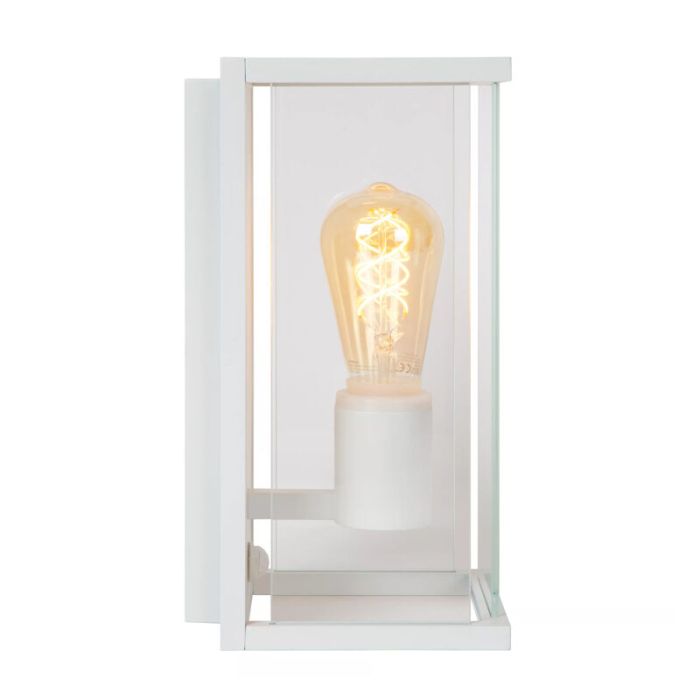 Witte buiten wandlamp met bewegingssensor modern, Claire, IP54
