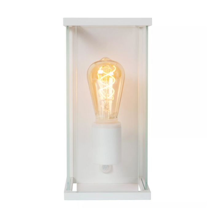 Witte buiten wandlamp met bewegingssensor modern, Claire, IP54