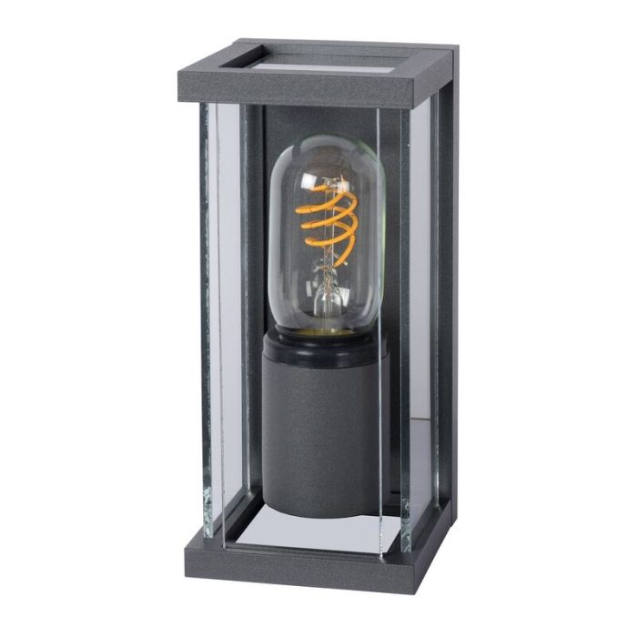 Antraciete buitenlamp Claire, glas