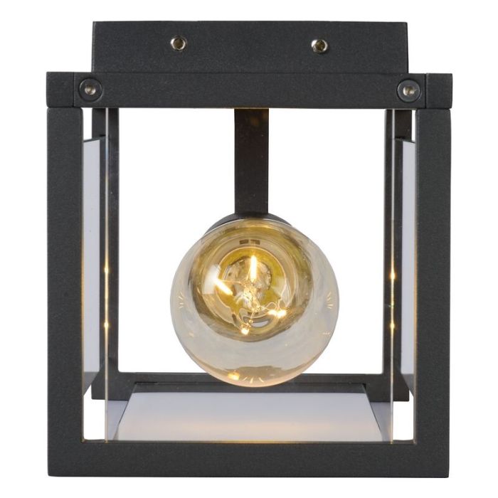 Antraciete buitenlamp Claire, glas