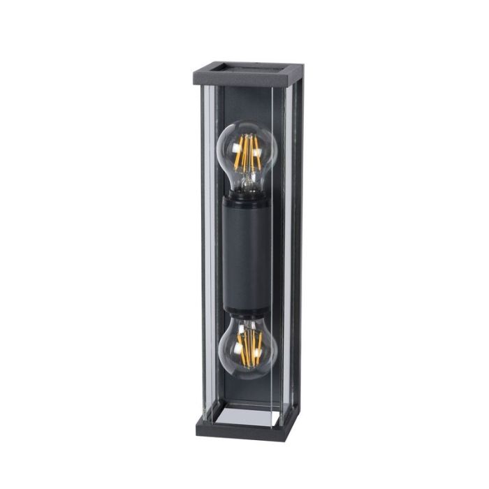 Antraciete buitenlamp Claire, glas
