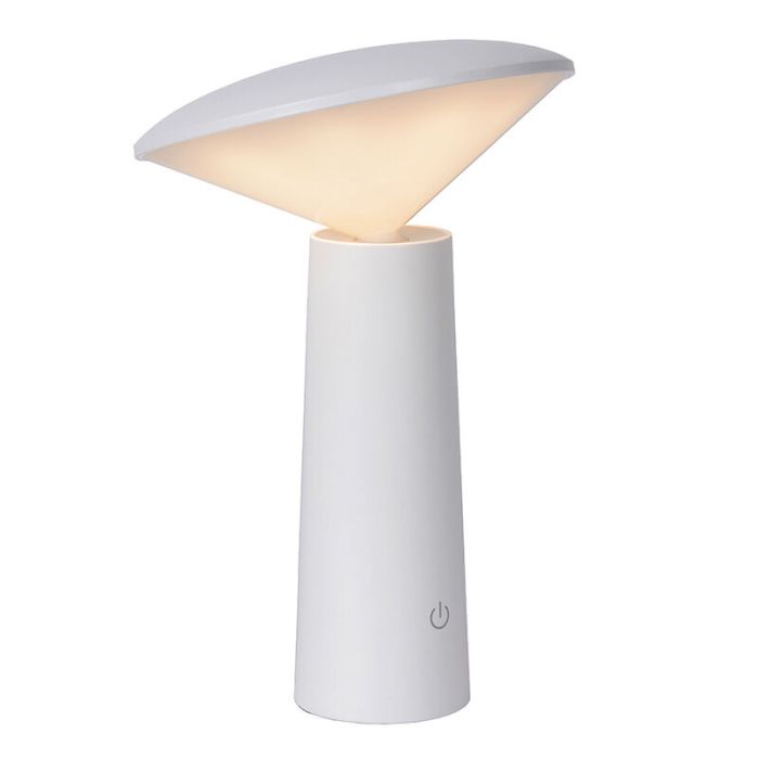 Witte buiten tafellamp modern, Jive, 4W, warm tot koud wit verstelbare LED, IP44, met schakelaar