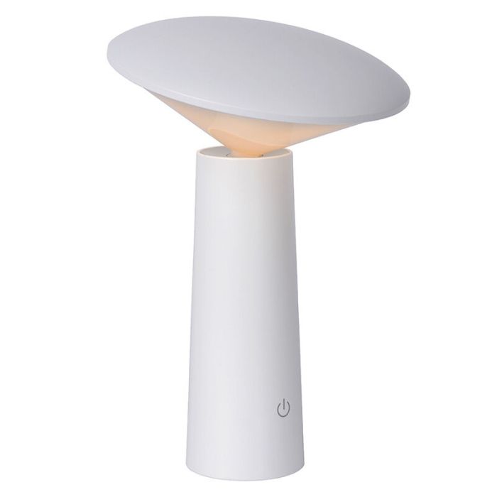 Witte buiten tafellamp modern, Jive, 4W, warm tot koud wit verstelbare LED, IP44, met schakelaar