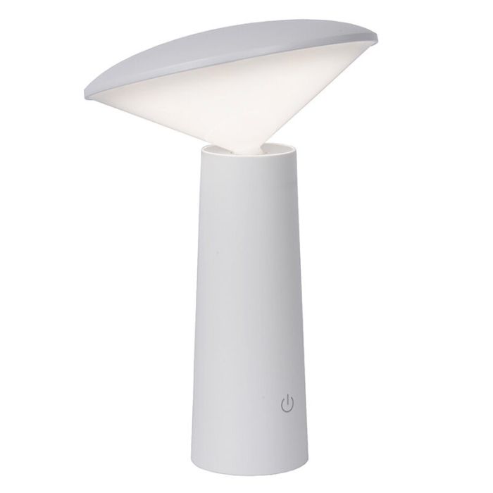 Witte buiten tafellamp modern, Jive, 4W, warm tot koud wit verstelbare LED, IP44, met schakelaar