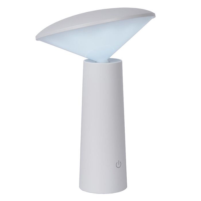 Witte buiten tafellamp modern, Jive, 4W, warm tot koud wit verstelbare LED, IP44, met schakelaar