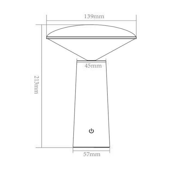 Witte buiten tafellamp modern, Jive, 4W, warm tot koud wit verstelbare LED, IP44, met schakelaar
