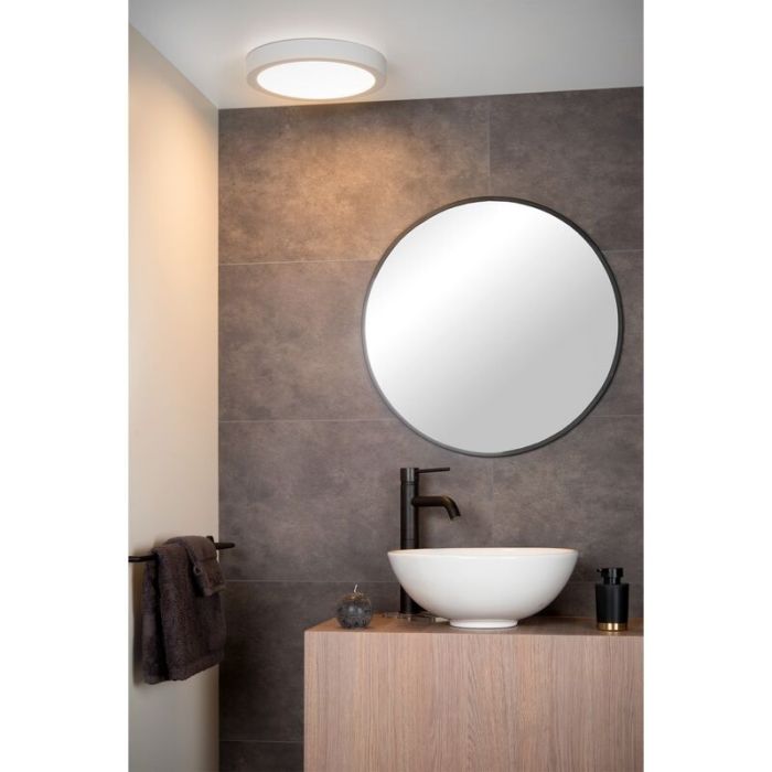 Witte plafonniere Brice, aluminium, 30w geintegreerd warm wit LED