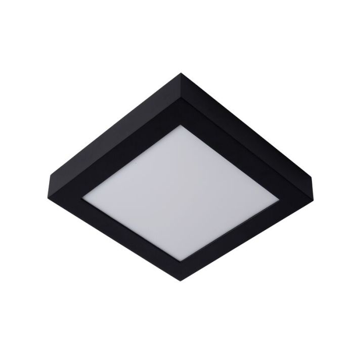 Zwarte plafonniere Brice, aluminium, 22w geintegreerd warm wit LED