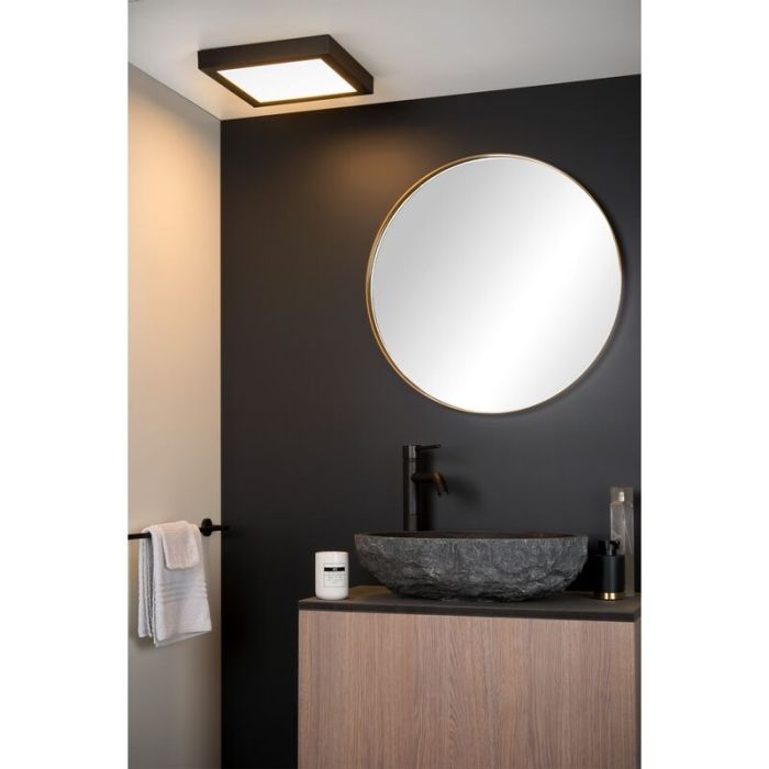 Zwarte plafonniere Brice, aluminium, 30w geintegreerd warm wit LED