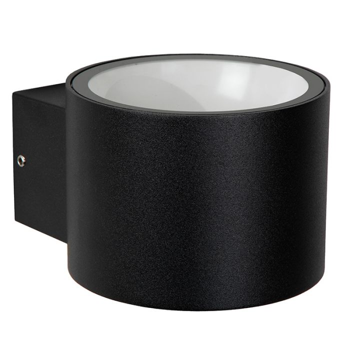 Zwarte up down wandlamp modern, Oxford, IP54