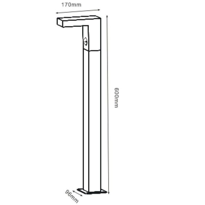 Antraciete staande buitenlamp met bewegingssensor modern, Texas, 6W, 3000K LED, IP54