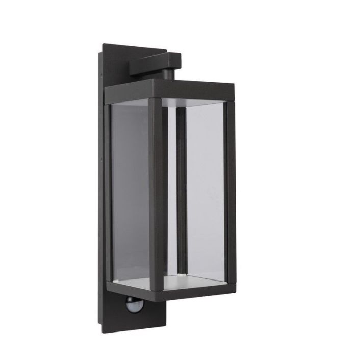 Antraciete buiten wandlamp met bewegingssensor modern, Clairette, 15W, 3000K LED, IP54